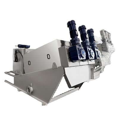 Macchina per disidratazione di fanghi in acciaio inossidabile Pressa a vite impianto di trattamento delle acque reflue trattamento dei rifiuti PLC 1000L